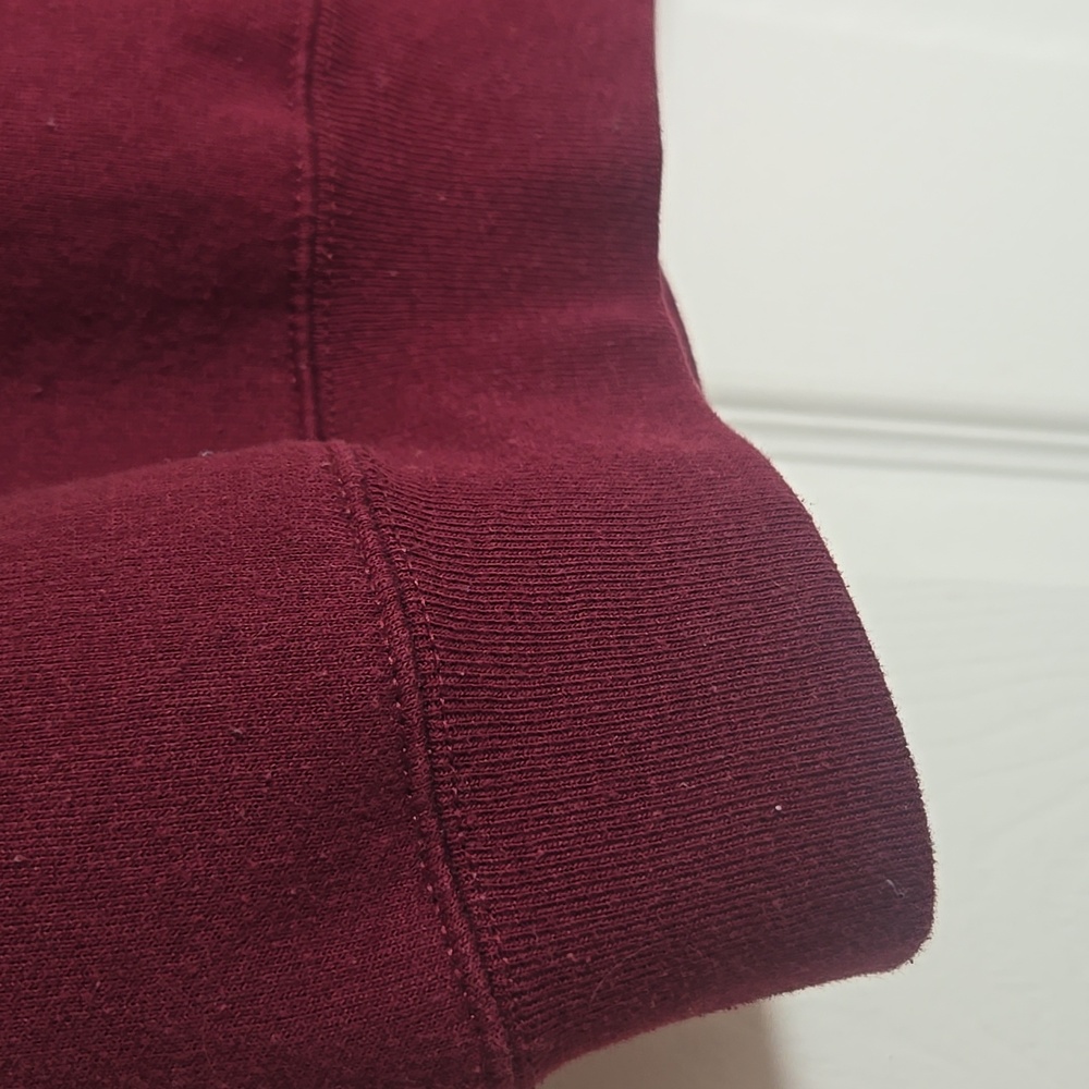 Hanes EcoSmart Maroon Crewneck Sweatshirt Cotton Blend Unisex S - Picture 8 of 10